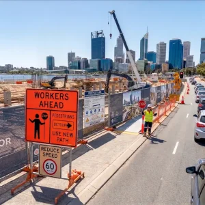 Civil and construction safety signage Darwin NT roadworks