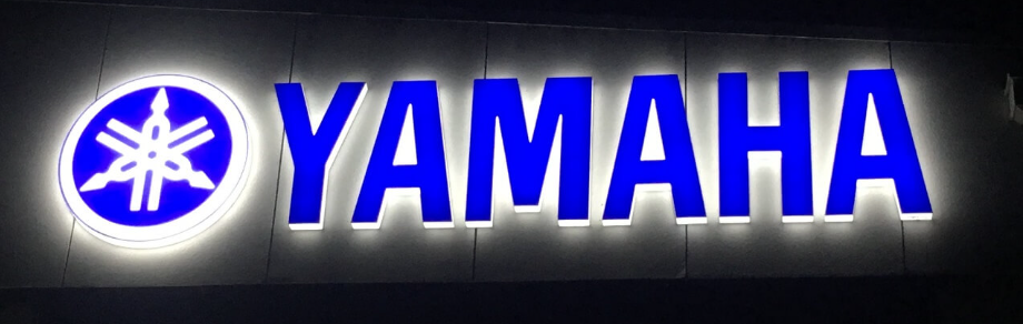 Fabricated commercial 3D signage with illuminated front-lit channel letters for retail storefront branding